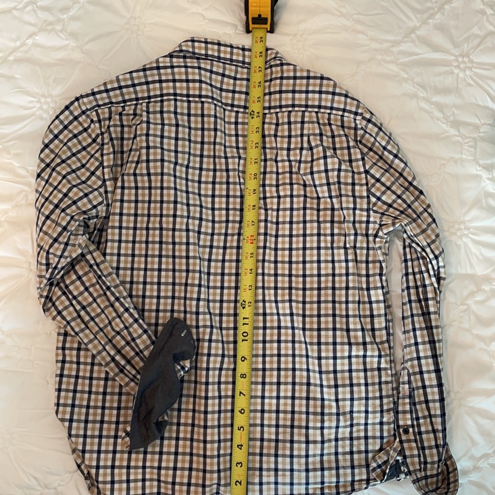 Men’s large button down blue/beige - Picture 5 of 7